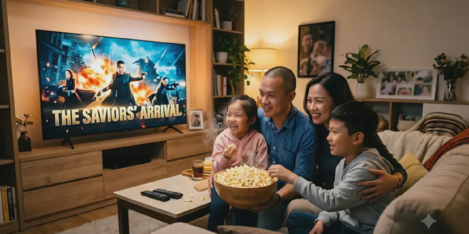 Hình ảnh mô tả xem phim ăn popcorn